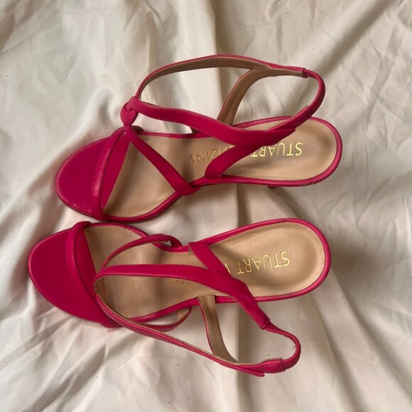 Stuart Weitzman Soiree 100 Sandal - Hot Pink 6.5 - Picture 7 of 8